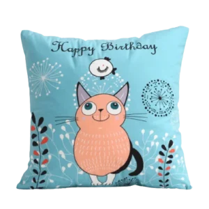Housse de coussin 45x45 <br> Joyeux Anniversaire 1001 Housses