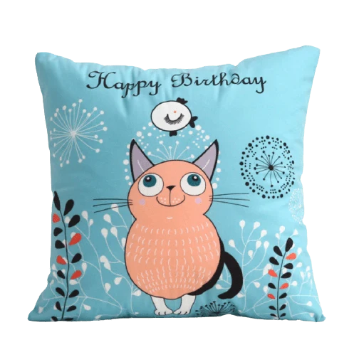 Housse de coussin 45x45 Joyeux Anniversaire 1001 Housses