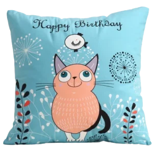 Housse de coussin 60x60 <br> Happy birthday 1001 Housses
