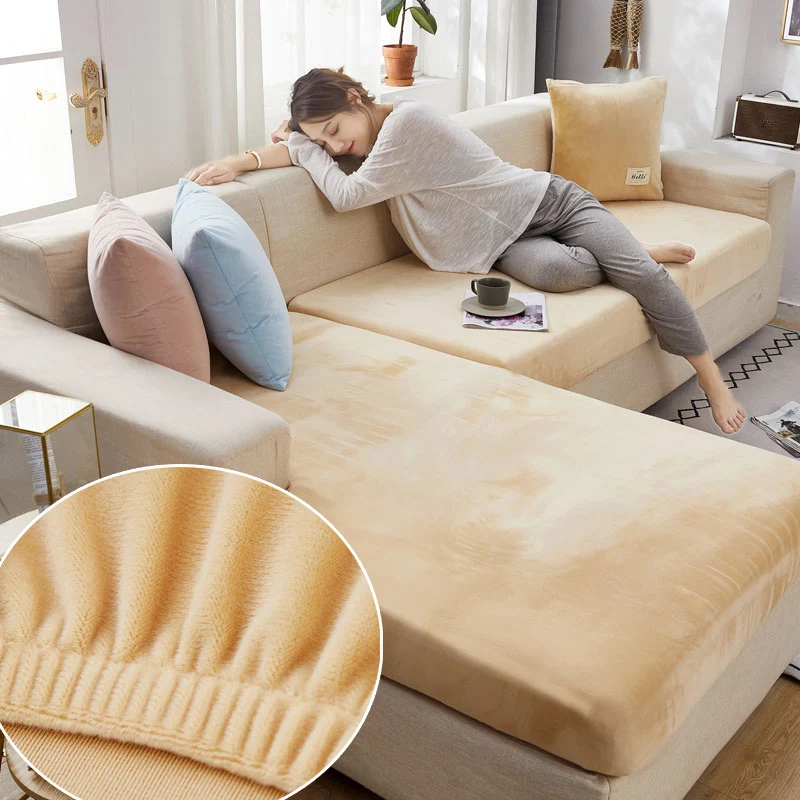 Housse de Coussin Canapé Beige 1001 Housses
