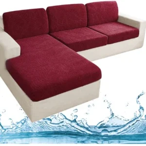 Housse de Coussin Canapé <br> Imperméable Bordeaux 1001 Housses