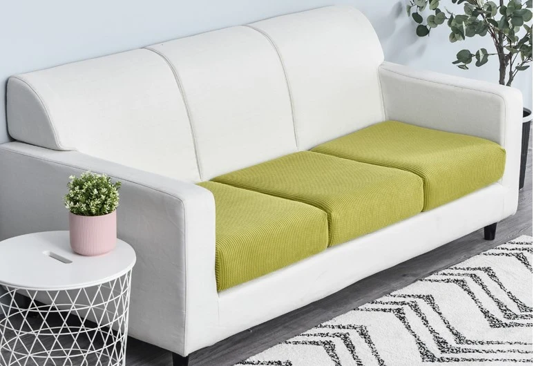 Housse de Coussin Canapé Vert Herbe 1001 Housses