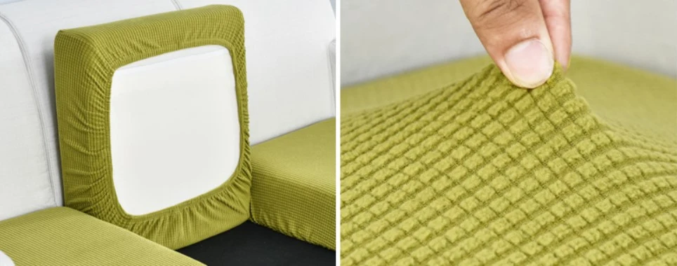 Housse de Coussin Canapé Vert Herbe 1001 Housses