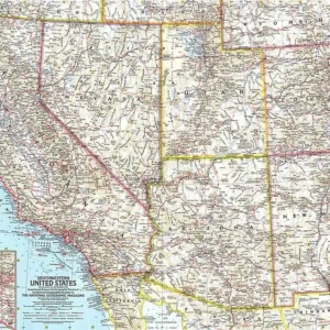 1959 Carte du sud-ouest des États-Unis