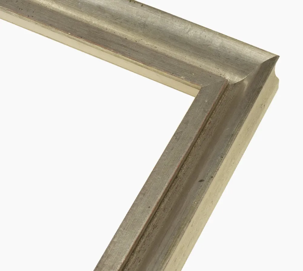 229.011 cadre en bois à la feuille d'argent mesure de profil 45x45 mm