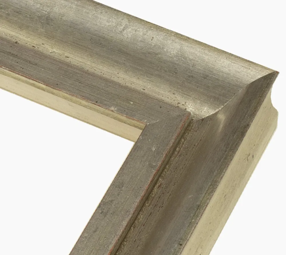 229.011 cadre en bois à la feuille d'argent mesure de profil 45x45 mm