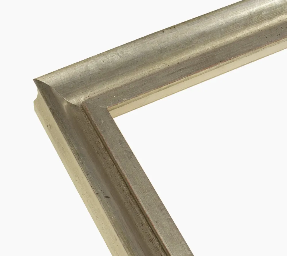 229.011 cadre en bois à la feuille d'argent mesure de profil 45x45 mm