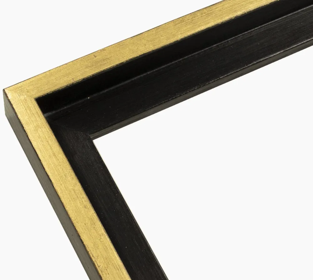 305.7601 cadre en bois noir et or mesure de profil 40x35 mm