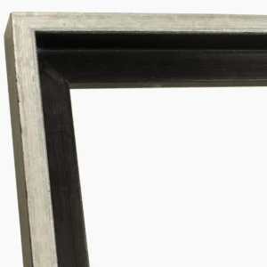305.7602 cadre en bois noir et argent mesure de profil 40x35 mm