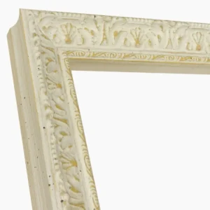 496.915 cadre en bois à fond ocre blanc mesure de profil 45x50 mm