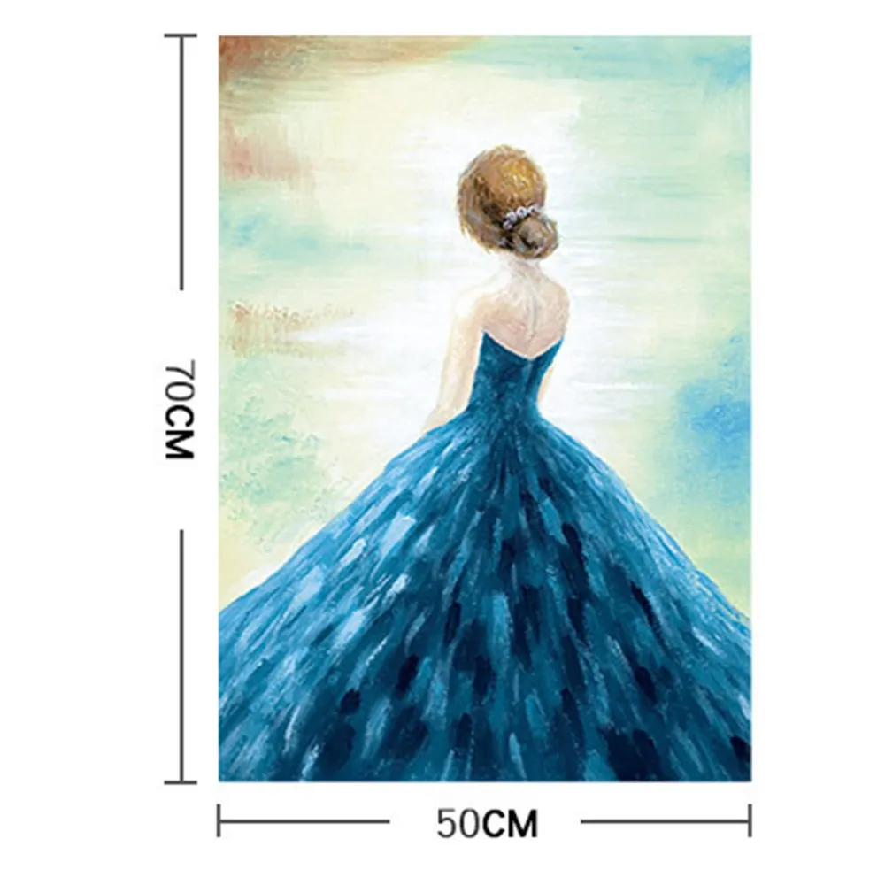 TD® 50X70CM canapé fond décoration murale peinture salon peinture haut de gamme décoratif femme peinture à l'huile