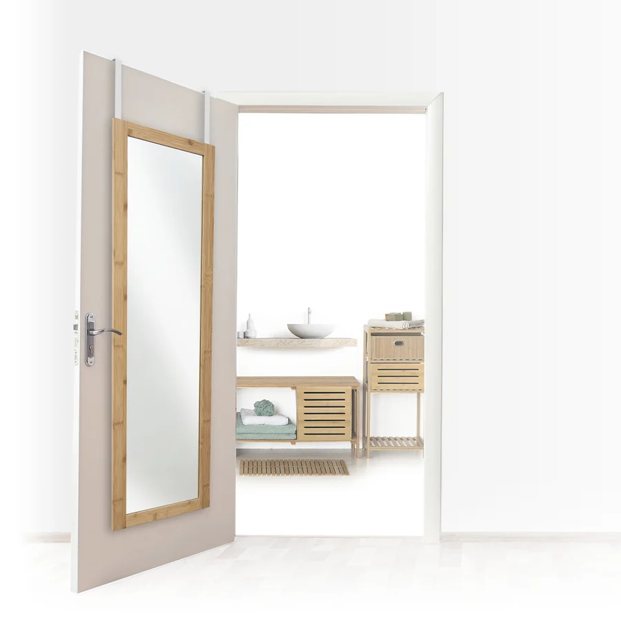 5Five Miroir de porte 30x110cm - Bambou et fer - Marron