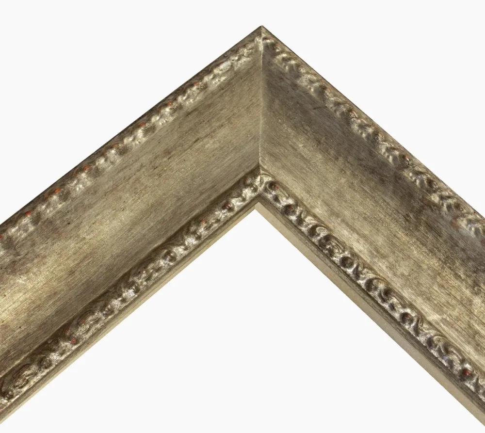 620.231 cadre en bois à la feuille d'argent antique mesure de profil 65x48 mm