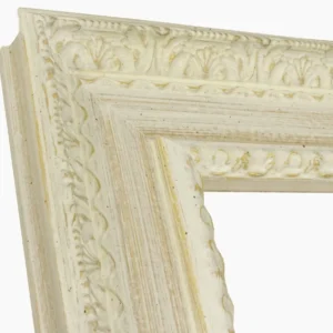 743.915 cadre en bois à fond ocre blanc mesure de profil 100x53 mm