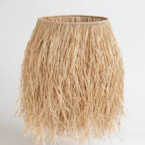 Abat-Jour raphia touffu - Suspension bohème raphia retombant