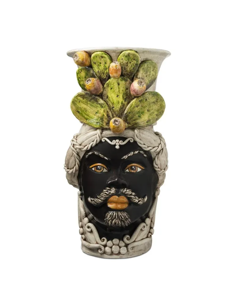 Abhika Vase Teste di Moro Homme Fico Giant | H 86 cm