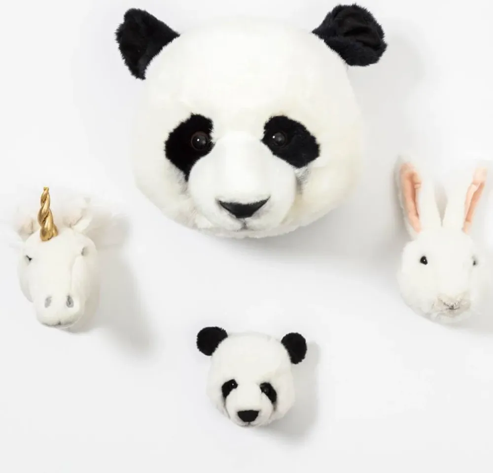 Accessoires Chambre Bébé Wild & Soft - Mini Têtes d'Animaux - Blanc