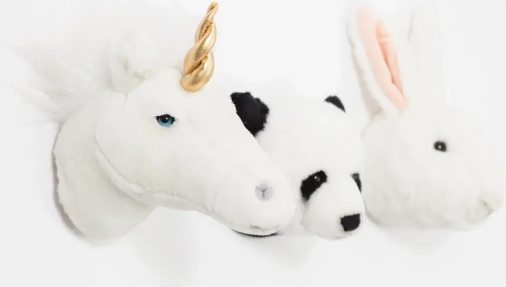 Accessoires Chambre Bébé Wild & Soft - Mini Têtes d'Animaux - Blanc