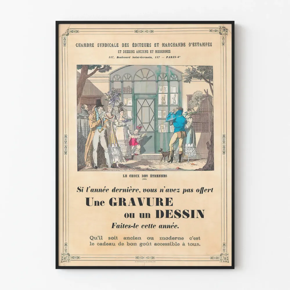 Affiche ancienne Chambre Syndicale - Gravures et Dessins d'Art décoratif
