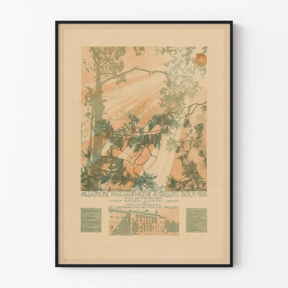 Affiche ancienne Exposition Photographique Berlin 1906