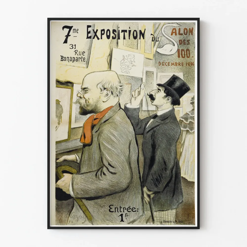 Affiche ancienne 7e Exposition du Salon des 100, Paris 1894