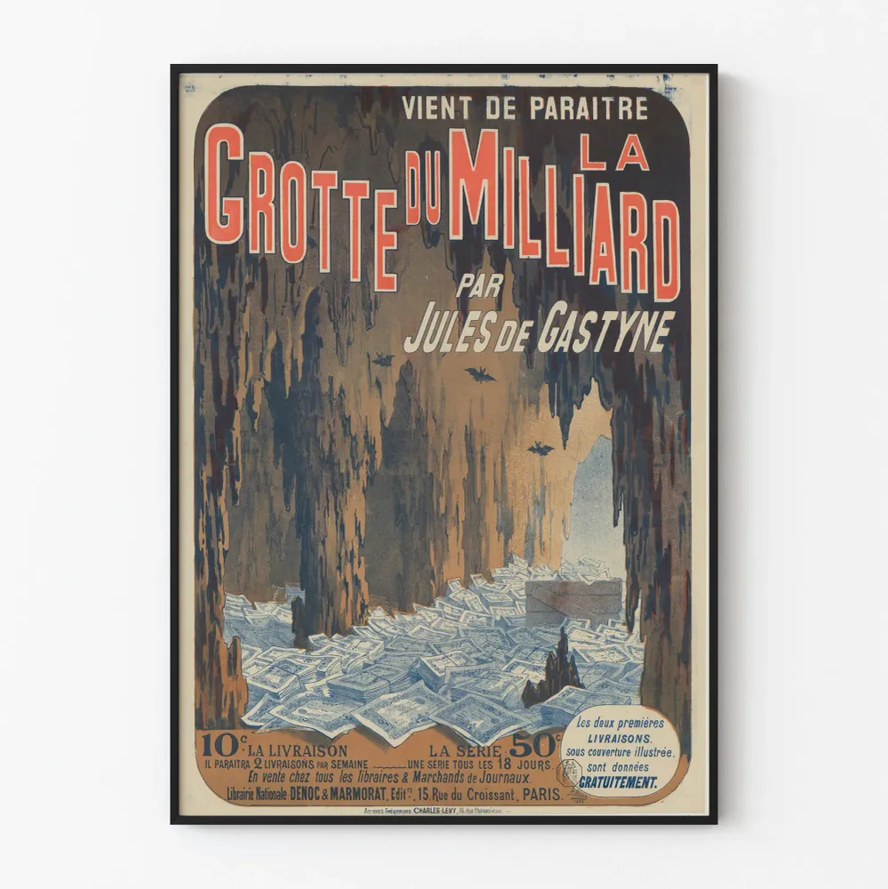 Affiche ancienne La Grotte du Milliard par Jules de Gastyne