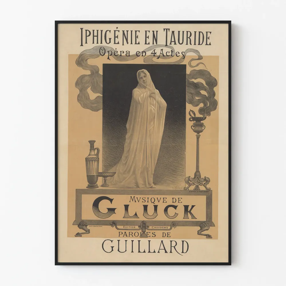 Affiche ancienne Iphigénie en Tauride Opéra décoration murale