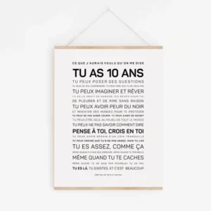 Affiche 10 ans – Ce que j’aurais aimé qu’on me dise A6