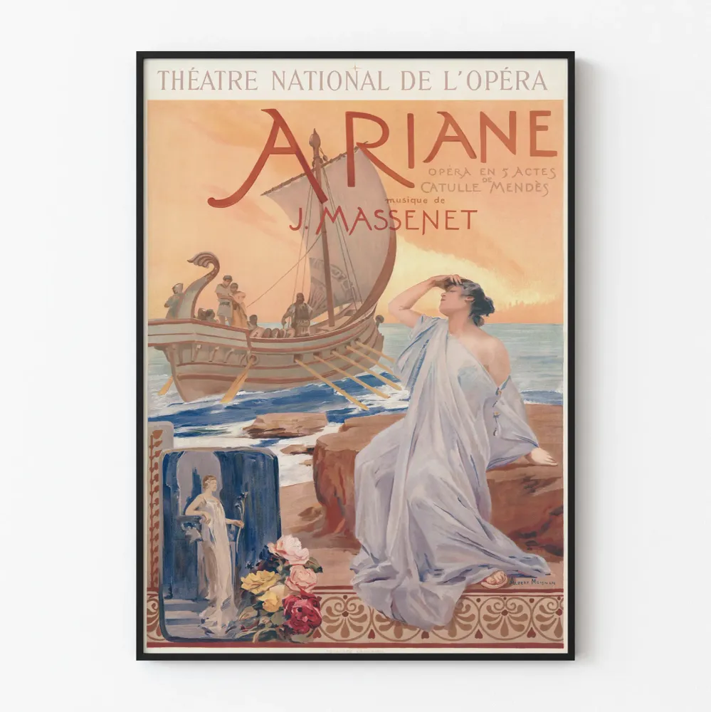 Affiche Ariane Théâtre National de l'Opéra par Albert Maignan
