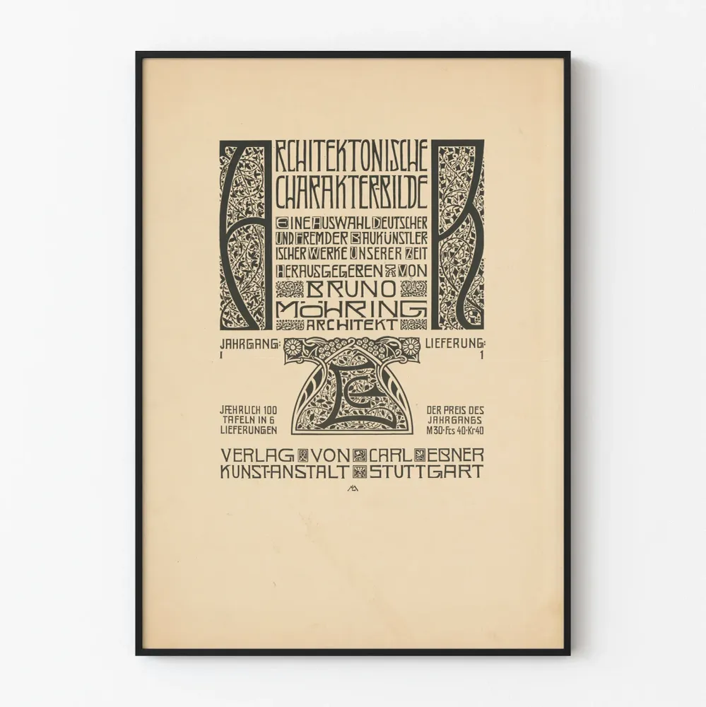 Affiche Art Nouveau Bruno Möhring - Décoration Murale Architecturale