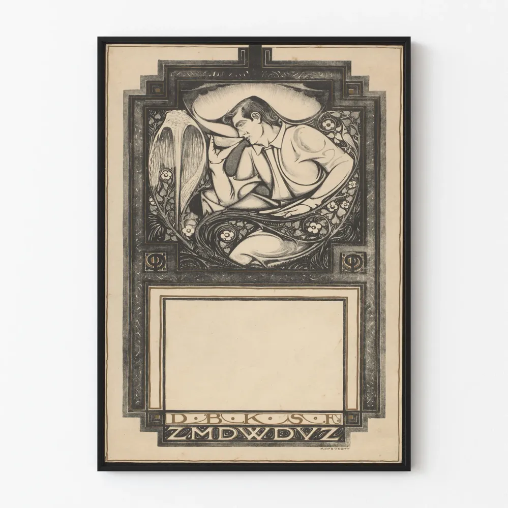 Affiche Art Nouveau pour Calendrier 1919 - Décoration murale vintage