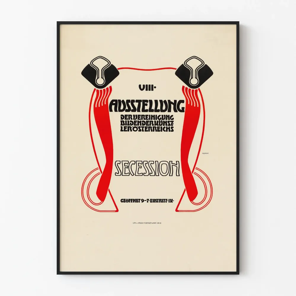 Affiche Art Nouveau pour l'exposition Sécession VIII