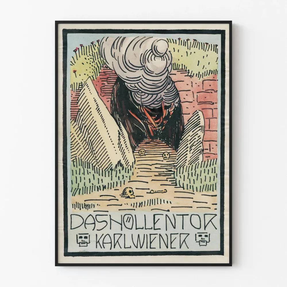 Affiche artistique Das Hollentor à l'esthétique expressionniste