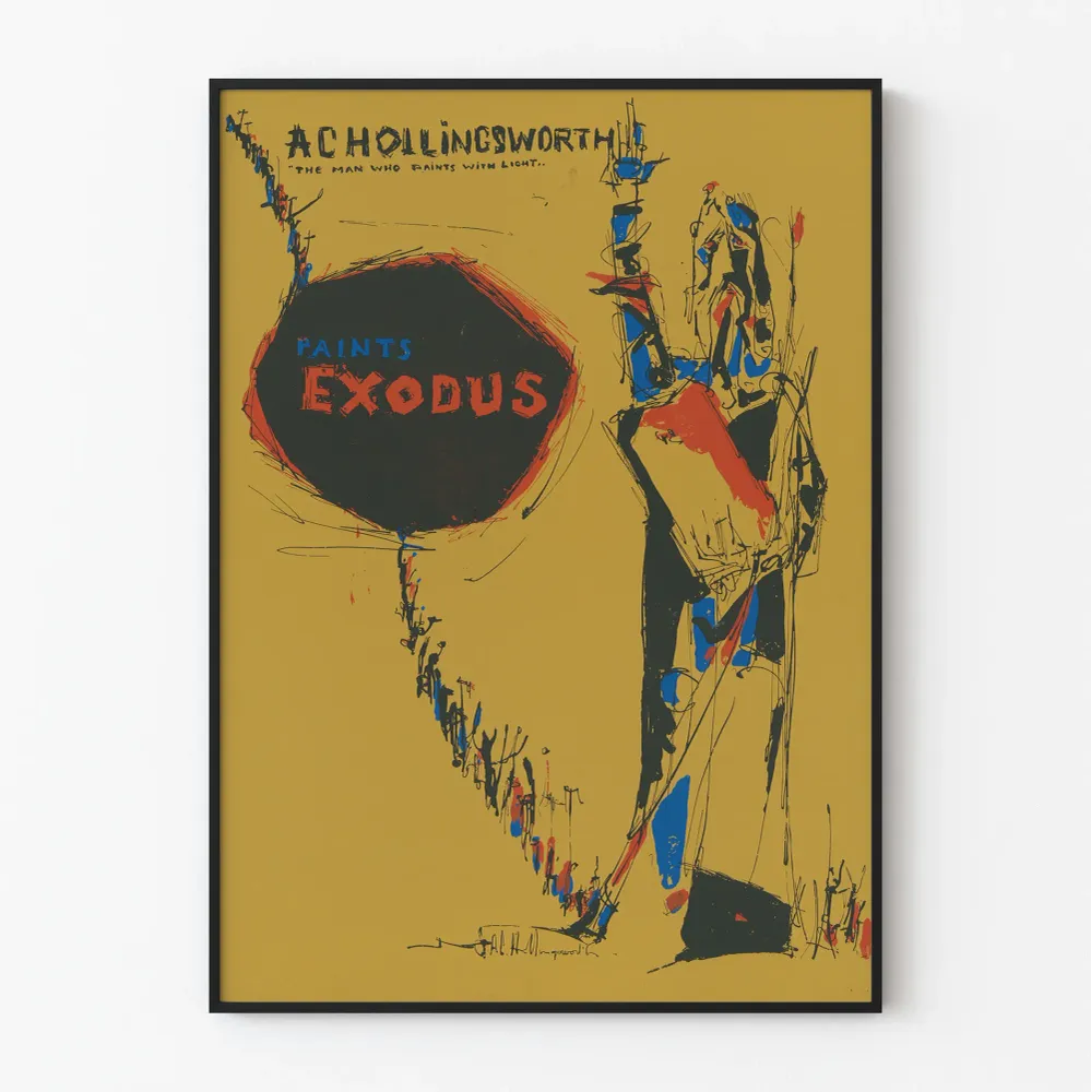 Affiche artistique . C. Hollingsworth Paints Exodus - Décoration murale moderne