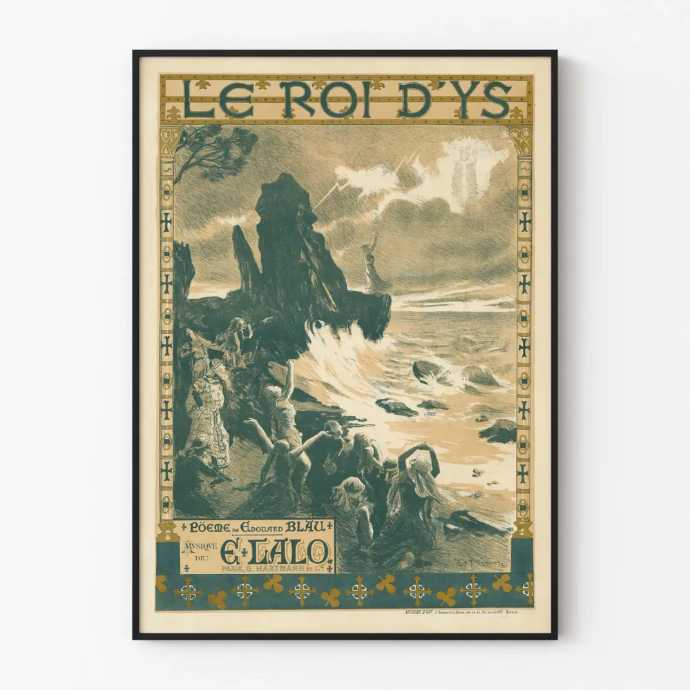 Affiche artistique Le Roi d'Ys pour décoration murale vintage