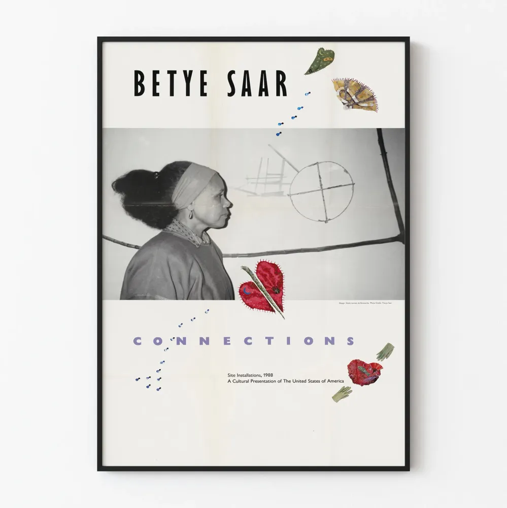 Affiche artistique vintage Betye Saar Connections 1988