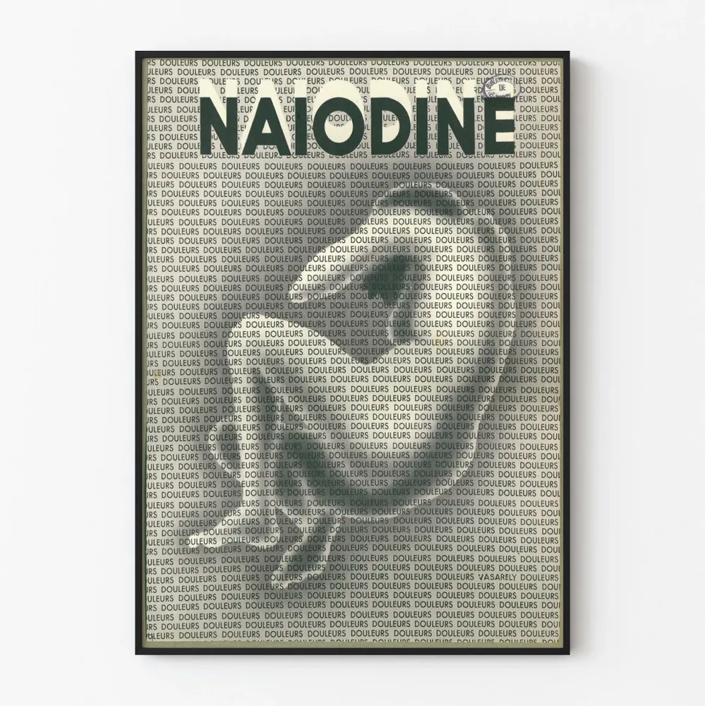 Affiche artistique vintage Naïodine douleurs