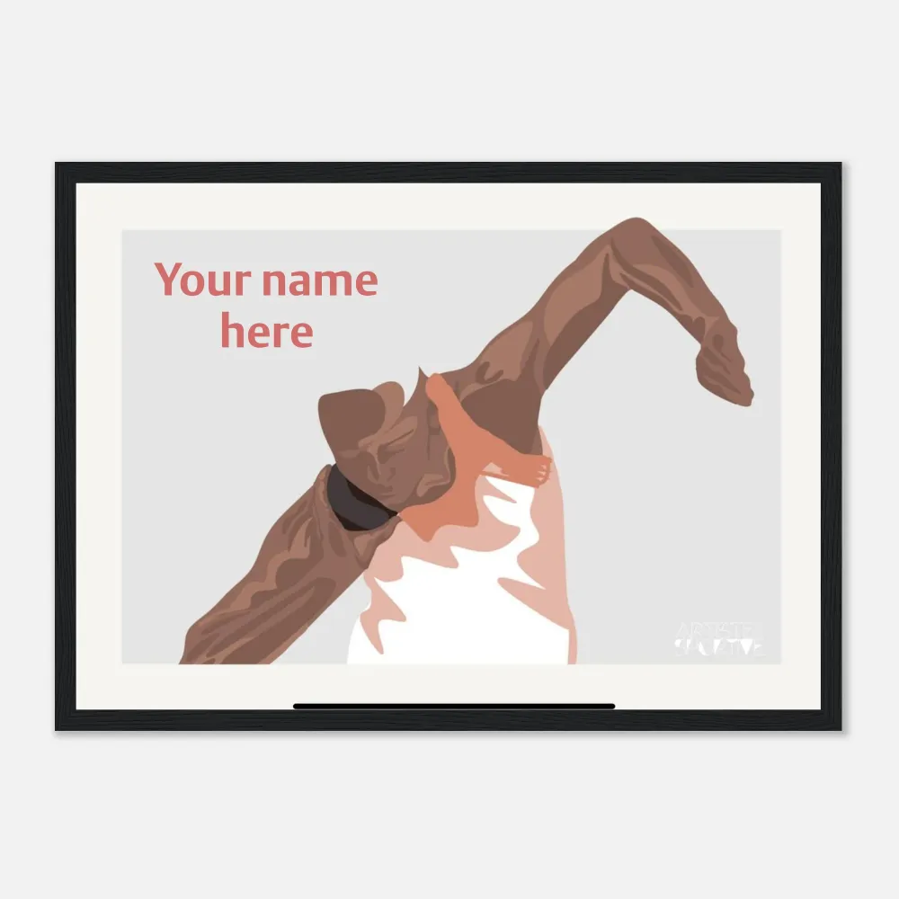 Affiche athlétisme "Lancer poids" personnalisable A3