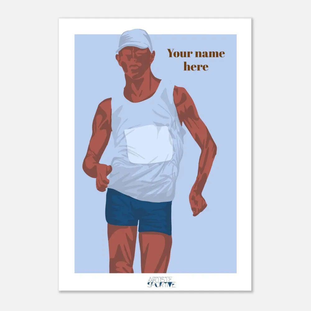 Affiche Athlétisme "marche homme" - personnalisable A3