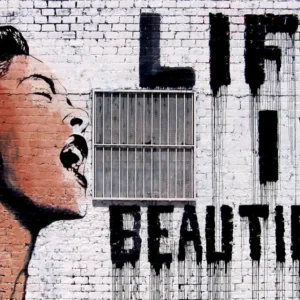 Affiche Banksy Billie Holiday La vie est belle, Street Art