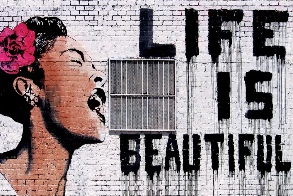 Affiche Banksy Billie Holiday La vie est belle, Street Art