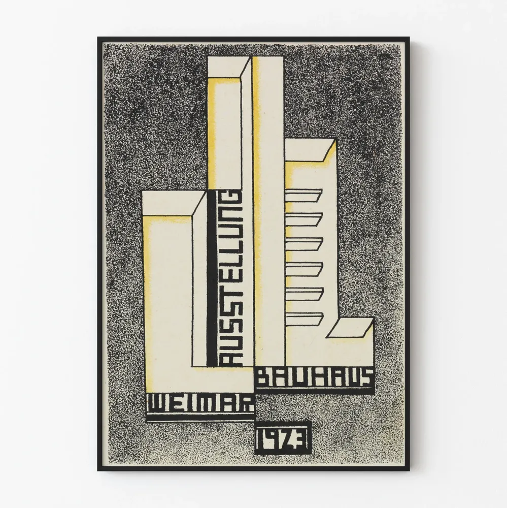 Affiche Bauhaus Weimar 1923 - Poster Art Déco et Géométrique