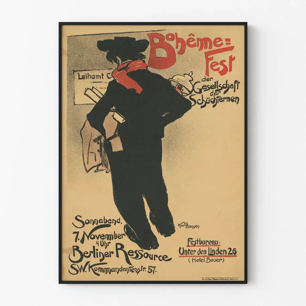 Affiche Bohème Festival Société des Timides
