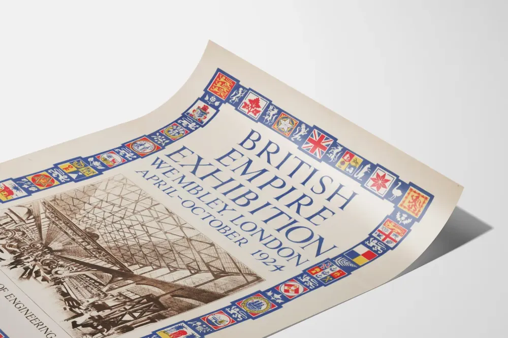 Affiche British Empire Exhibition Wembley 1924 - Décoration Murale Vintage