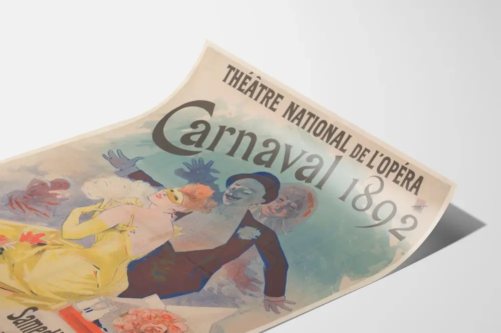 Affiche Carnaval 1892 Théâtre National de l'Opéra - Bal Masqué