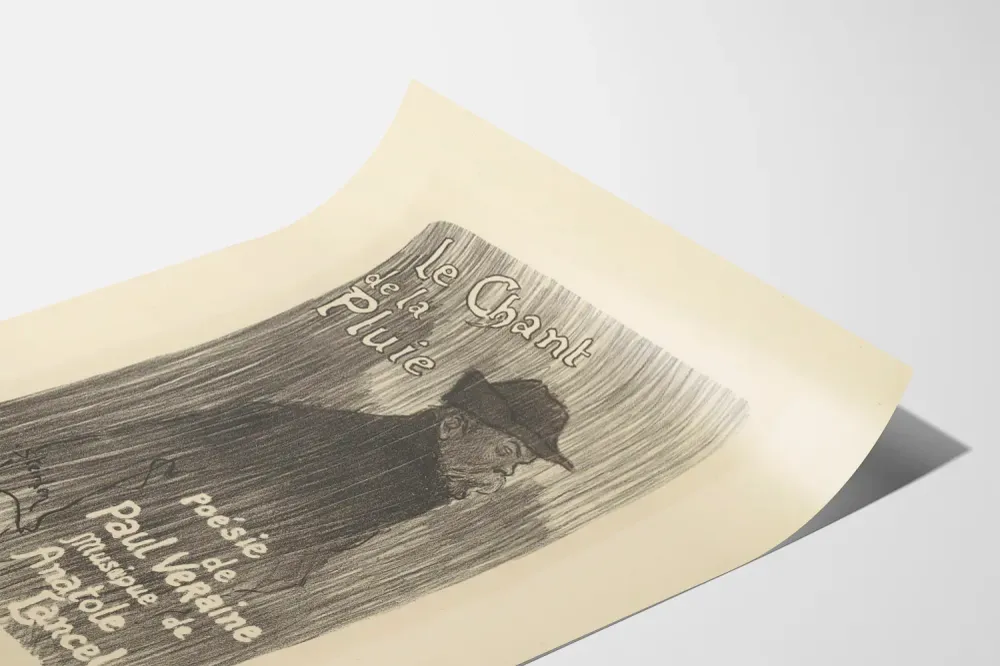 Affiche Le Chant de la Pluie - Poésie de Paul Verlaine illustrée