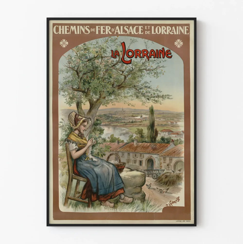 Affiche Chemins de Fer d'Alsace et de Lorraine - La Lorraine