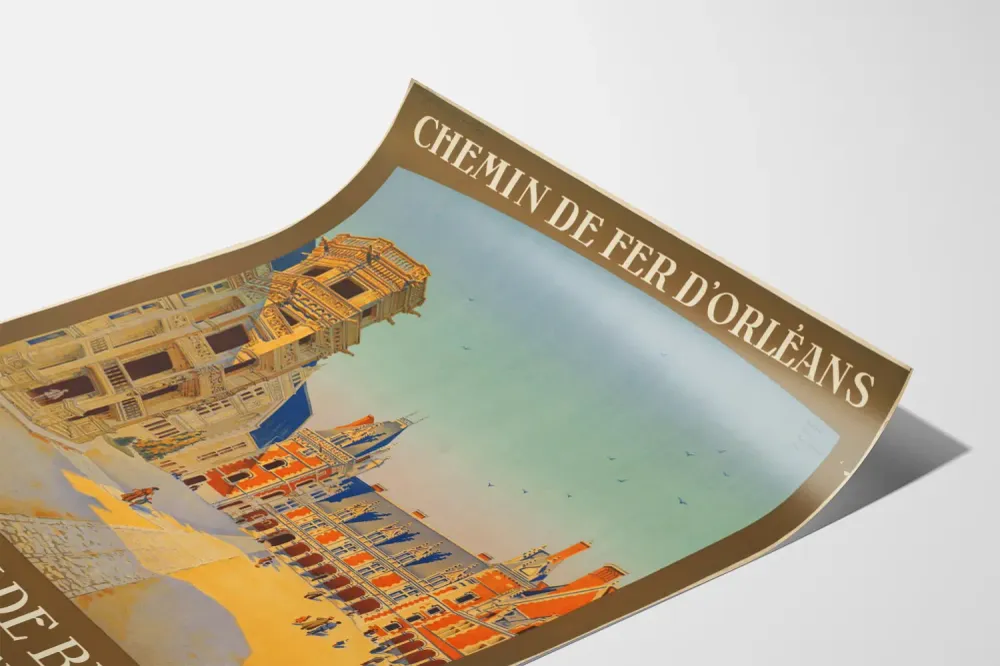 Affiche Château de Blois Cour Intérieure - Poster Décoratif Vintage