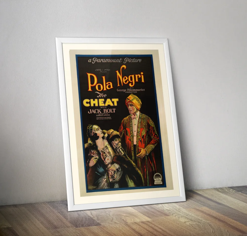 Affiche cinéma La frétissure Cheat Pola Negri 1923