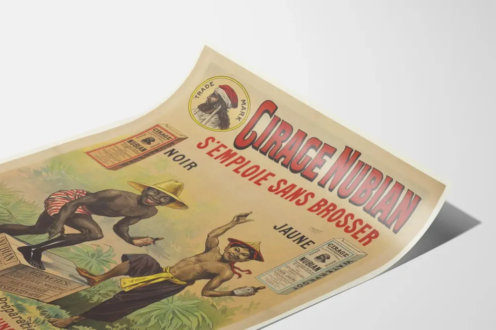 Affiche Cirage Nubian - Publicité Vintage Cirage sans Brosser